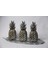 Eskitme Gümüş Rengi Yaprak Üzeri Ananas Figürü 1