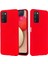 Galaxy A03S Için Çizilmeye Darbeye Dayanıklı Hassas Kesim Kayışlı Sıvı Silikon Telefon Kılıfı - Kırmızı (Yurt Dışından) 2