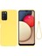 Galaxy A03S Için Çizilmeye Darbeye Dayanıklı Hassas Kesim Kayışlı Sıvı Silikon Telefon Kılıfı - Sarı (Yurt Dışından) 1