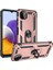 Galaxy A22 5g Için Darbeye Dayanıklı Halka Standlı Pc + Tpu Telefon Kılıfı - Rose Gold (Yurt Dışından) 1