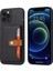 Apple iPhone 12 Pro Max Için Çift Katmanlı Kart Yuvalı Tpu Telefon Kılıfı - Siyah (Yurt Dışından) 1