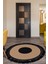 Hasır India 5013 120X120 Siyah Daire Halı ~ 1.44 M2 1