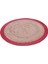 Çift Taraflı Baskılı Jüt TRQ003 Kırmızı Daire Halı 150X150 ~ 2.25 M2 5
