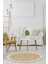 Jüt Kcjn 08 Daire El Dokuma Halı Sarı 150X150 ~ 2.25 M2 1