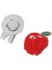 Kırmızı Desen Yumuşak Emaye Golf Topu Marker + Manyetik Şapka Klip Golf Hediye Apple 4
