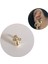 Cerrahi Çelik Zirkon Taşlı Gold Vintage Piercing - Bar Uzunluğu 6 Mm- 1 Adet 1