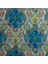 Mavi Turkuaz Renkli Modern Damask Desen Dijital Baskılı Süet Kumaş 1