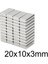 20X10X3MM Neodyum Güçlü Mıknatıs - Neodim Magnet 1