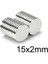 15X2MM Neodyum Güçlü Mıknatıs - Neodim Magnet 1