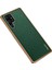 Galaxy S22 Ultra Için Litchi Doku Galvanik Pu Deri Kaplamalı Pc + Tpu Hibrit Telefon Kılıfı - Yeşil (Yurt Dışından) 1
