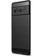 Google Pixel 6 Pro Brushed Carbon Fiber Silikon Kılıf - Siyah 1