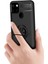 Realme C12 Focus Serisi Yüzük Standlı Silikon Kılıf - Siyah 5
