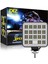 19 LED Kare Off Road Tekne Çalışma Lambası Spot Lambası 6500K 1