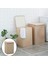 Çamaşırhane Sepeti Giysi Sepet Kapak ile Havlu Organizatör Kutusu Ev Bej L 4