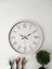 Hediyelik Metal Beyaz Retro Dekoratif Duvar Saati 40 cm 1