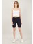 Kadın Cepli Slim Fit Şort 3
