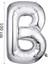 Folyo Balon B Harfi Helyum Balon 100 Cm Gümüş Renk 1