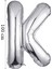 Folyo Balon K Harfi Helyum Balon 100 Cm Gümüş Renk 1
