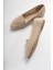 Luvi 101 Krem Örme Kadın Babet Ayakkabı