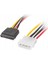 4 Pinli Erkek Ide Molex TO15 Pin Dişi Sata Güç Kablosu 30 cm 3