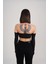 Kadın Siyah Straplez Crop Kol Detaylı Noir Bluz 4