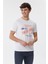 222 Lcm 242035 Merlin Off White Bisiklet Yaka Slim Fit Baskılı Kırık Beyaz Erkek T-Shirt 1