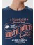222 Lcm 242035 Merlin Bisiklet Yaka Slim Fit Baskılı Açık LacivertErkek T-Shirt 4