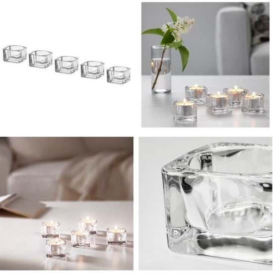 IKEA Glasıg Mumluk Cam Kalın Tealight Mumluk 5 Adet Fiyatı