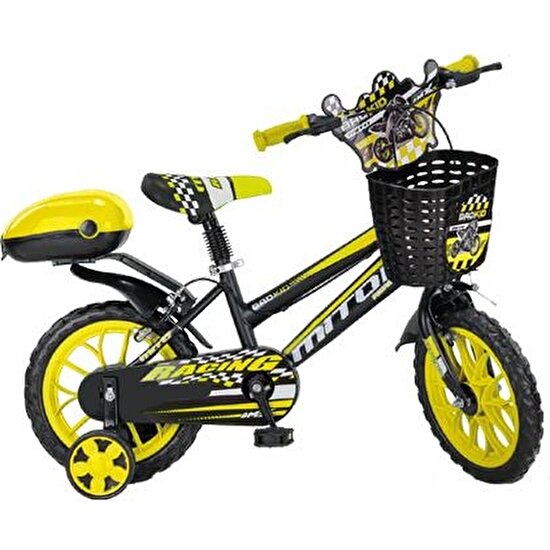 Mito Badkıt 15 Siyah-Sarı Çocuk Bisikleti 4 Tekerlekli