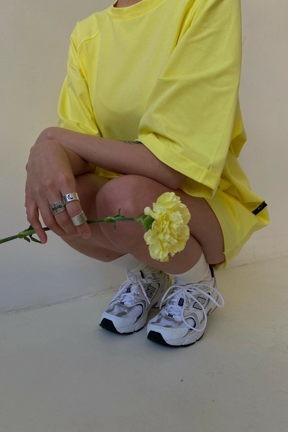 Madmext Lila Oversize Basic Kadın Tişört görsel 4