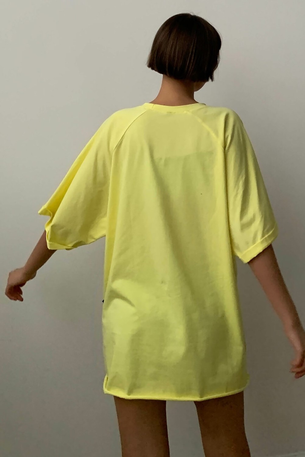 Madmext Lila Oversize Basic Kadın Tişört görsel 5