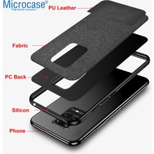 Microcase Xiaomi Redmi Note 10 Lite Fabrik Serisi Kumaş Desen Kılıf - Siyah