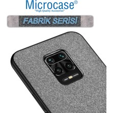 Microcase Xiaomi Redmi Note 9s Fabrik Serisi Kumaş Desen Kılıf - Gri