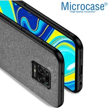 Microcase Xiaomi Redmi Note 9s Fabrik Serisi Kumaş Desen Kılıf - Gri