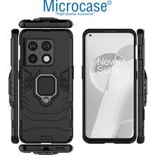 Microcase Oneplus 10 Pro Batman Serisi Yüzük Standlı Armor Kılıf - Siyah