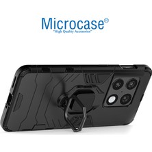 Microcase Oneplus 10 Pro Batman Serisi Yüzük Standlı Armor Kılıf - Siyah