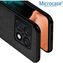 Microcase Oneplus 10 Pro Fabrik Serisi Kumaş ve Deri Desen Kılıf