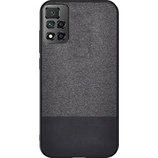 Microcase Xiaomi Redmi Note 11 Çin Versiyon Fabrik Serisi Kumaş ve Deri Desen Kılıf