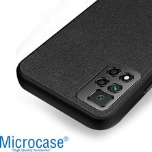 Microcase Xiaomi Redmi Note 11 Çin Versiyon Fabrik Serisi Kumaş ve Deri Desen Kılıf