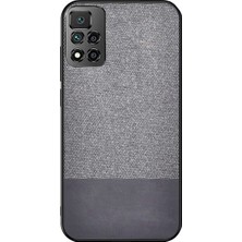 Microcase Xiaomi Redmi Note 11 Çin Versiyon Fabrik Serisi Kumaş ve Deri Desen Kılıf