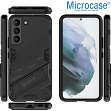 Microcase Samsung Galaxy S22 Plus 5g Matrix Serisi Armor Standlı Perfect Koruma Kılıf - Siyah