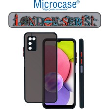 Microcase Samsung Galaxy A03S London Serisi Darbeye Dayanıklı Kılıf - Buzlu Siyah