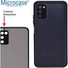 Microcase Samsung Galaxy A03S London Serisi Darbeye Dayanıklı Kılıf - Buzlu Siyah