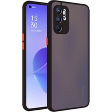 Microcase Oppo Reno 6 4g London Serisi Darbeye Dayanıklı Kılıf - Buzlu Siyah