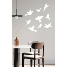 Lizpo Decor Yuvarlak Boho Tarzı Duvar Sticker 30 cm Beyaz