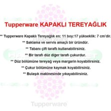 Tupperware Kapaklı Tereyağlık Eko Tereyağ Margarin Saklama Kabı Beyaz