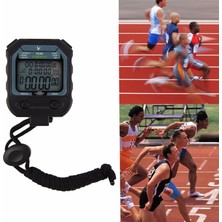 Generic Profesyonel Atletizm Kronometre Alarmı 3 Satırlar 100 Laps 1/1000 Ikinci Dijital Spor Geri Sayım Sayacı Çevrimiçi PC80 | Alarmı | Geri Sayım Sayaç sı (Siyah)