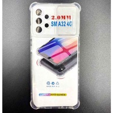 Tria Samsung Galaxy A32 4g Uyumlu Şeffaf Sürgülü Köşe Korumalı Arka Kapak Telefon Kılıfı