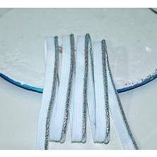 Gümüş Simli Biye Şerit 1,1 cm