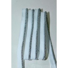 Gümüş Simli Biye Şerit 1,1 cm